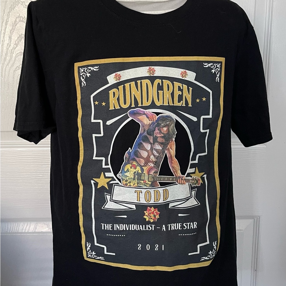 Todd Rundgren The Individualist-A True Star 2021 Black Tour  T Shirt Small